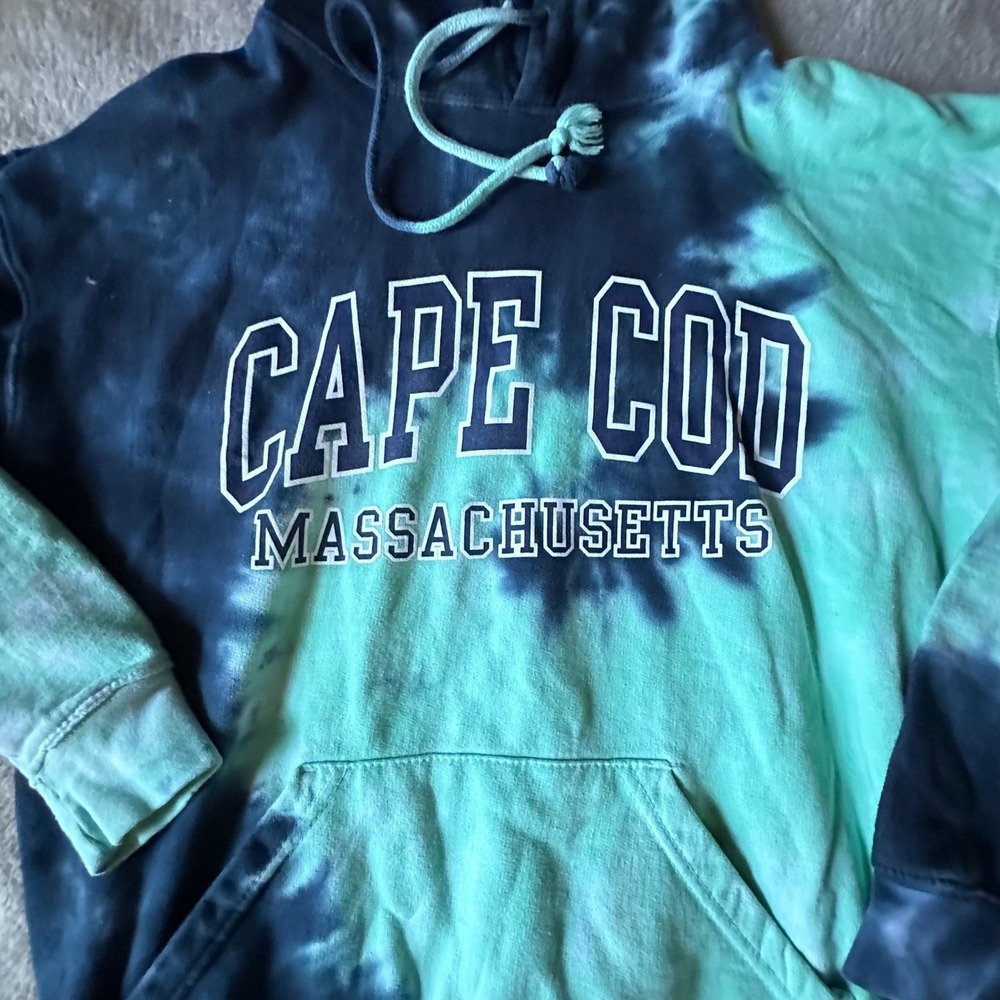 Cape Cod Massachusetts Tie‎ Dye Hoodie Sweatshirt Size M - Picture 2 of 6